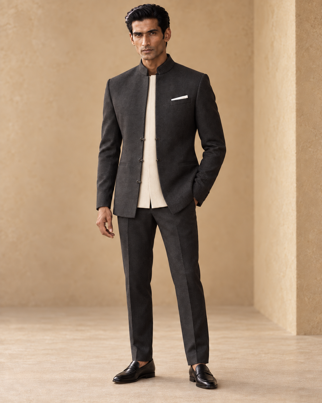 The Jodhpur Neo with a contrast inner panel, front full-length view